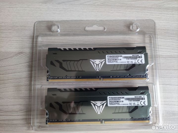 Оперативная память Patriot Viper Steel 32gb 3200