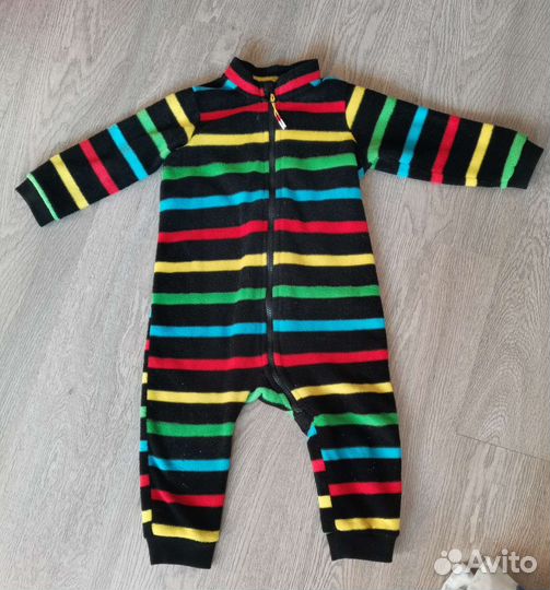 Флисовый комбинезон/поддева 80-86