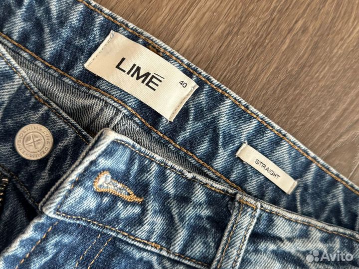 Джинсы lime 40 straight (с разрезами сзади)