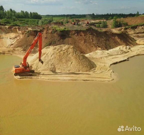 Песок напрямую с карьера в день заказа