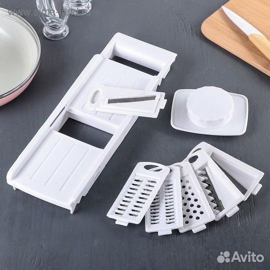 Тёрка «Помощник», 6 сменных насадок, держатель, 35