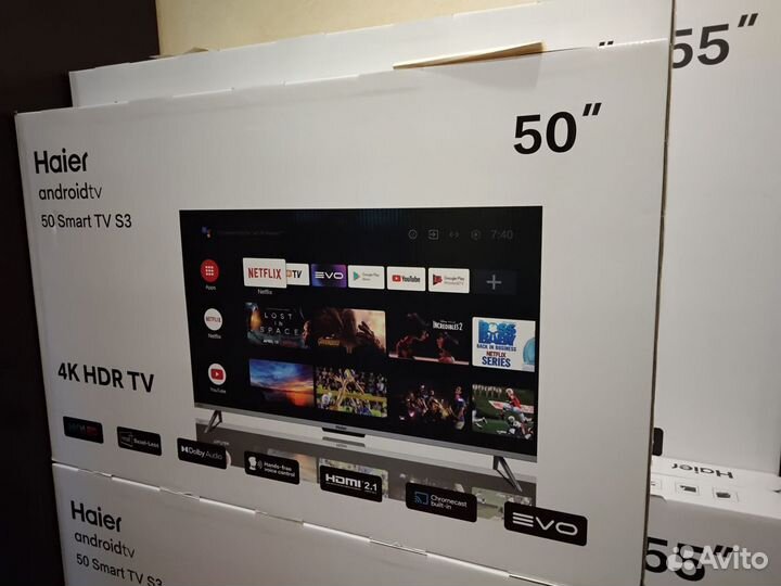 Новые телевизоры haier 50 SMART TV S3, qled, 4K