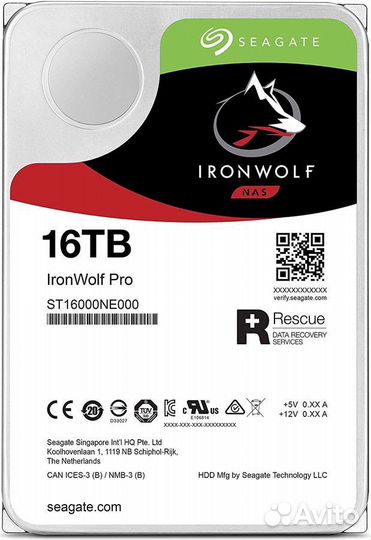 Жесткий диск Seagate Ironwolf Pro 16тб
