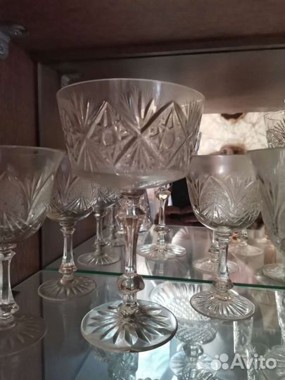 Хрустальная ваза на ножке для фруктов, желе и т.д