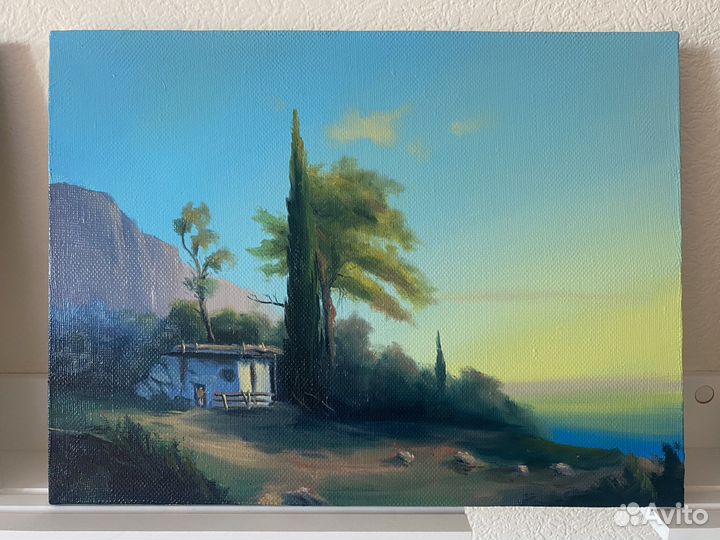 Крымский вид. Репродукция картины Айвазовского