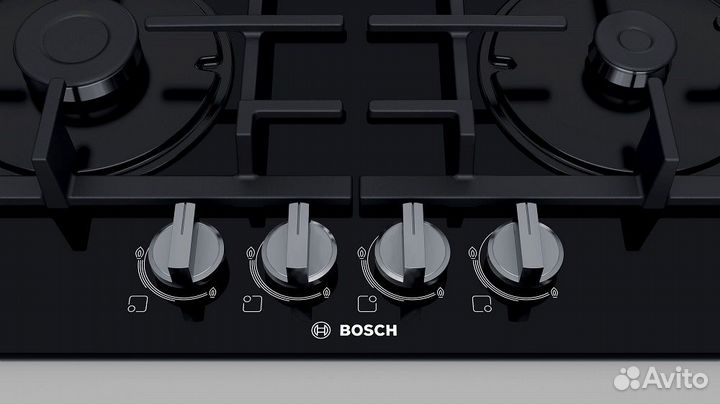 Поверхность газовая bosch PNP6B6B90 serie 4 черный