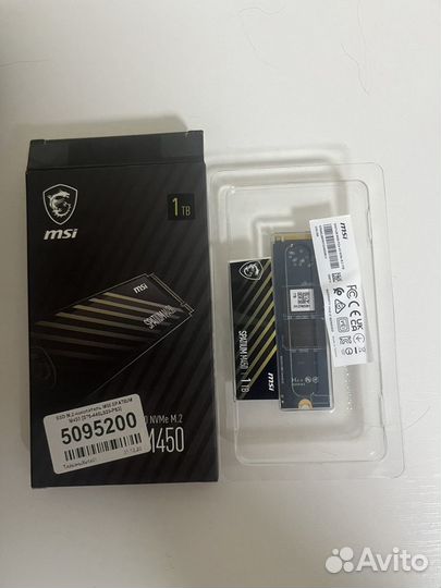 1000 гб SSD M.2 накопитель MSI spatium M450