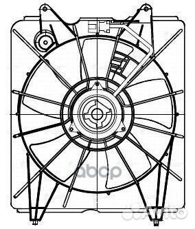 Э/вентилятор охл. с кожухом для а/м Honda CR-V