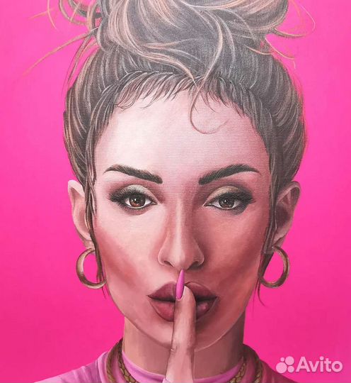 Картина холст на картоне/акрил