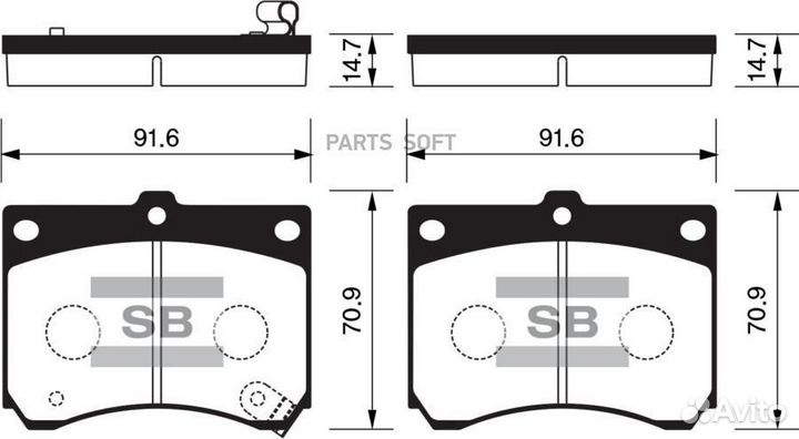 Sangsin brake SP1216 Колодки торм.дисковые Hi-Q fo