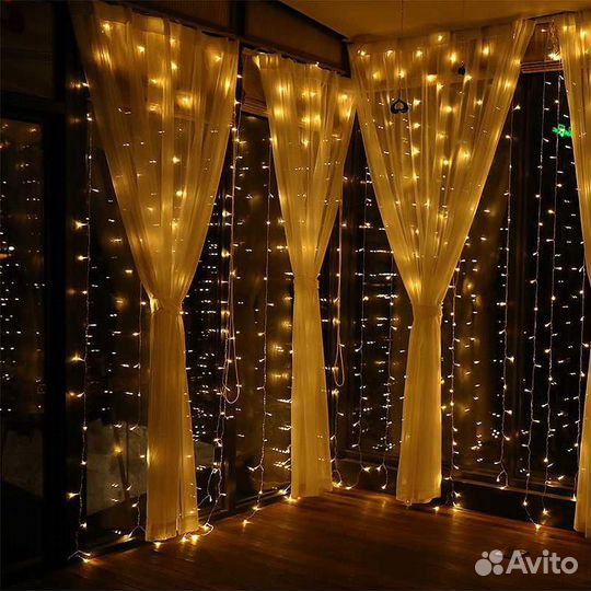 Гирлянда Занавес Шторка