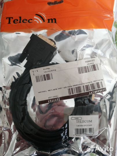 Telecom кабель - переходник mini-DP-DVI M/M 1.8M.а