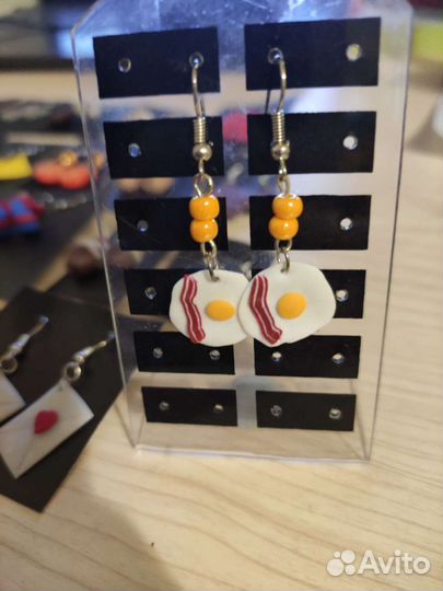 Серьги из полимерной глины