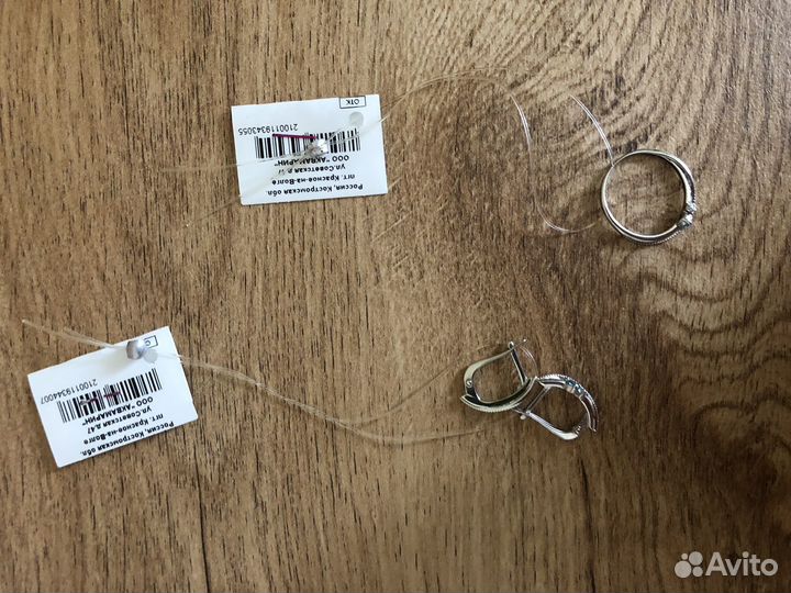 Серебряный набор с топазом