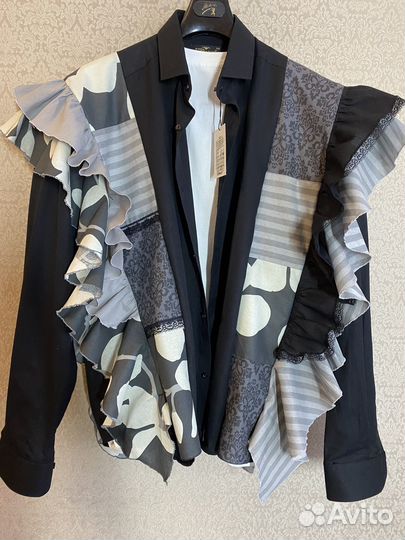 Рубашка с воланами пэчворк