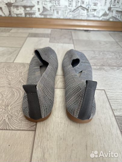 Мокасины женские светло серые