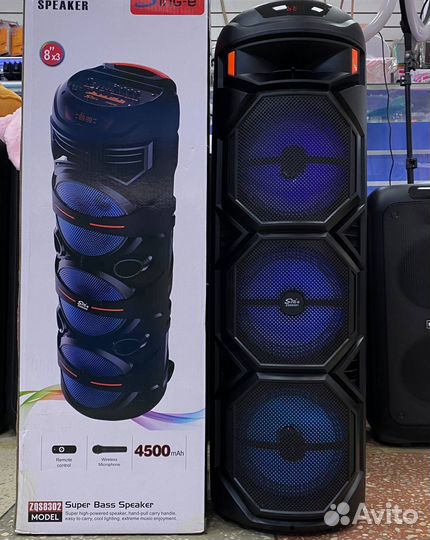 Портативная колонка с беспроводным микрофоном