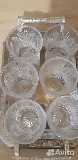 Стаканы армуды хрустальный
