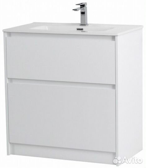 Тумба с раковиной BelBagno Kraft 80-PIA-BB800ETL Bianco Opaco