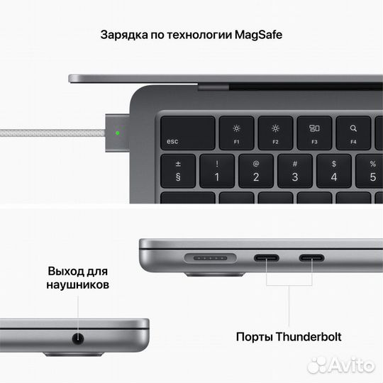 MacBook Air 13 M2 8/256Gb Space Gray \Магазин