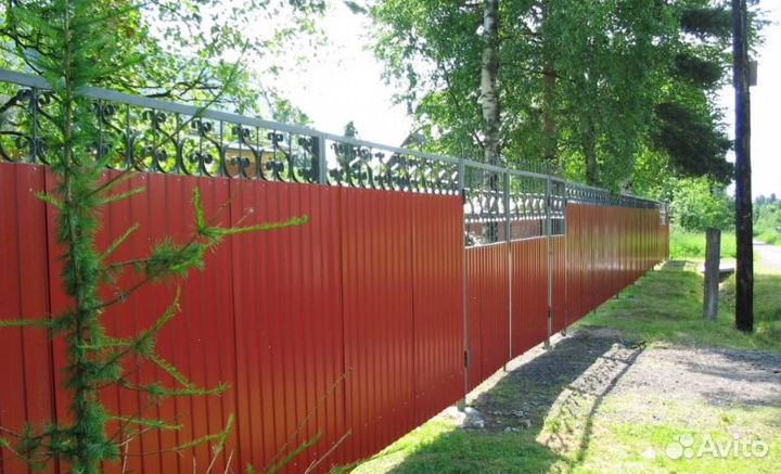 Забор из профнастила профессионально под ключ