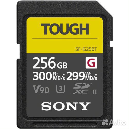 Sony sdxc 256GB Tough UHS-II V90 U3 (300/299mb/s)