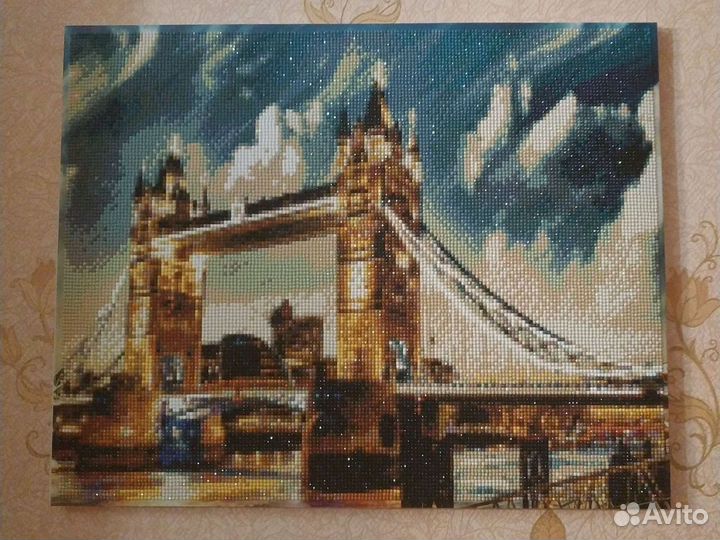Картина на подрамнике алмазная мозаика ручная рабо