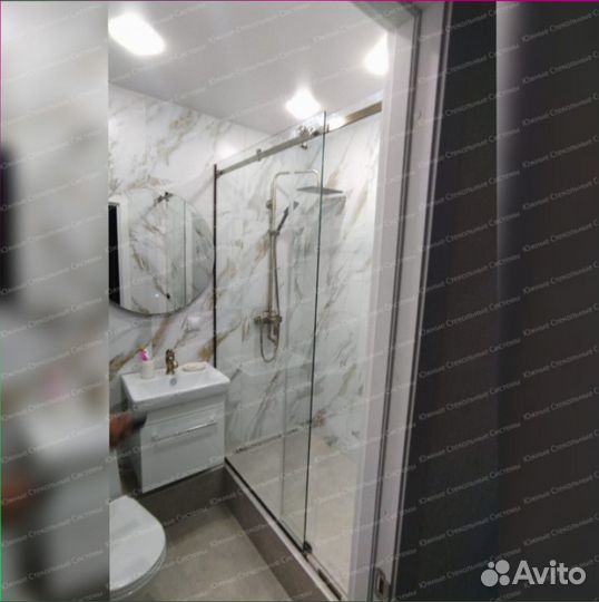 Душевое ограждение с откатной дверью