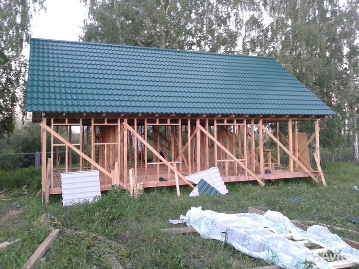 Монтаж кровли+сайдинга