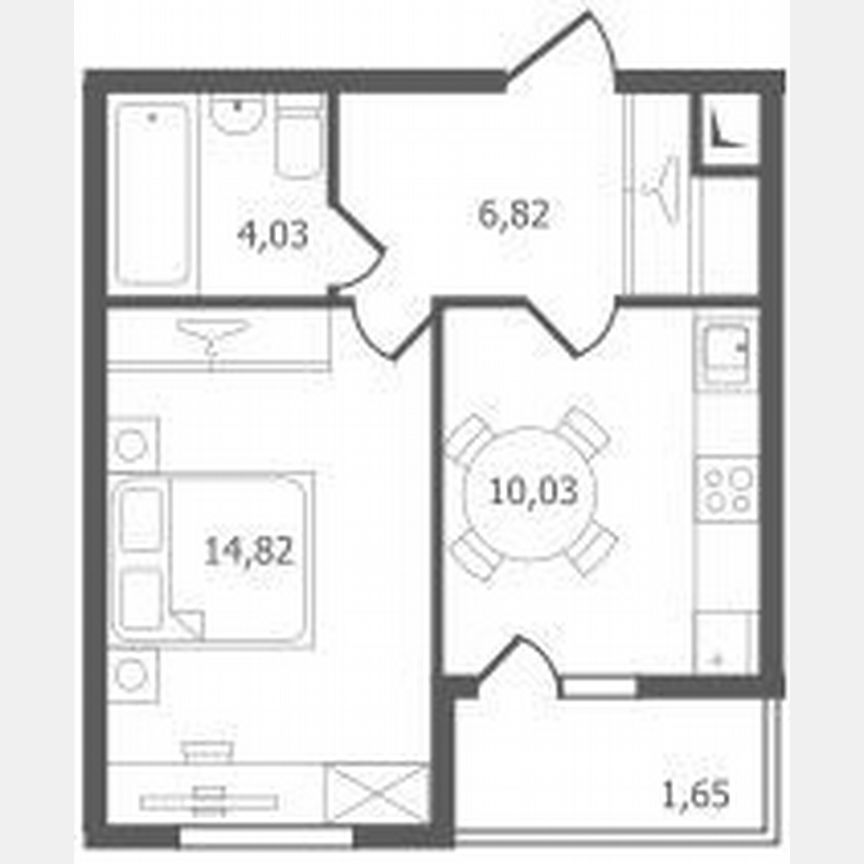 1-к. квартира, 37,4 м², 1/11 эт.