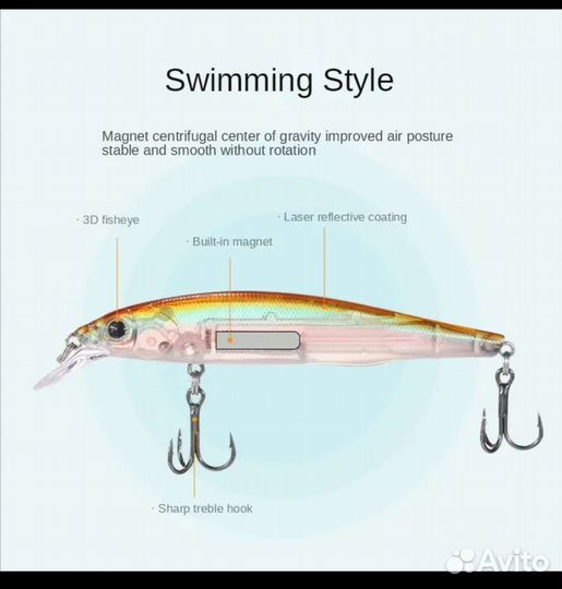 Воблер 8г. 85мм.,новый