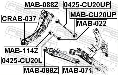 Сайлентблок заднего рычага crab-037 crab-037 Fe