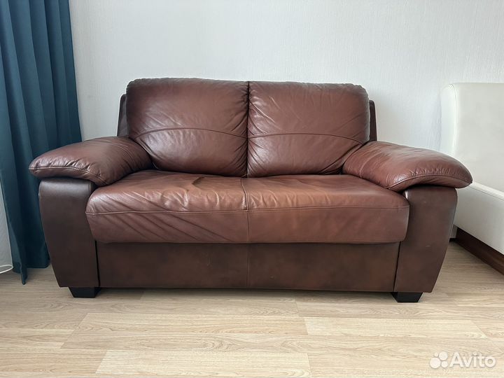 Кожаный диван бу, раскладной