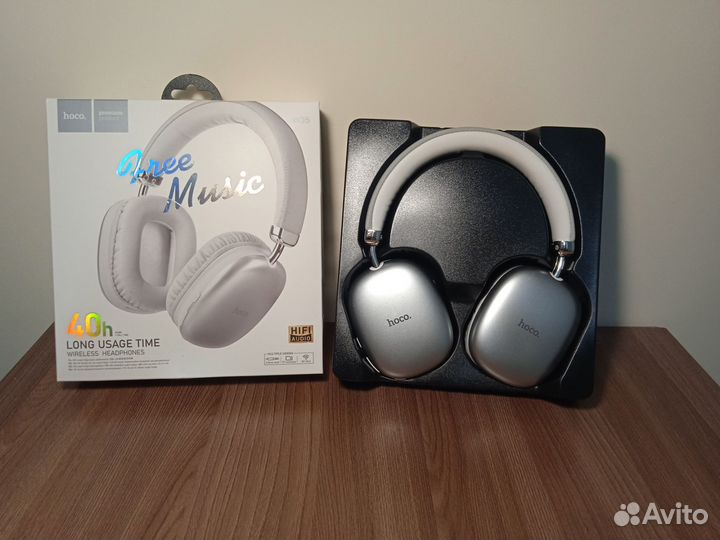 Накладные беспроводные-проводные наушники hoco