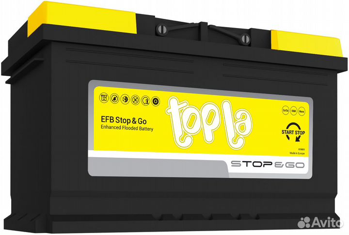 Topla EFB Stop&Go 6CT- 70 аккумулятор