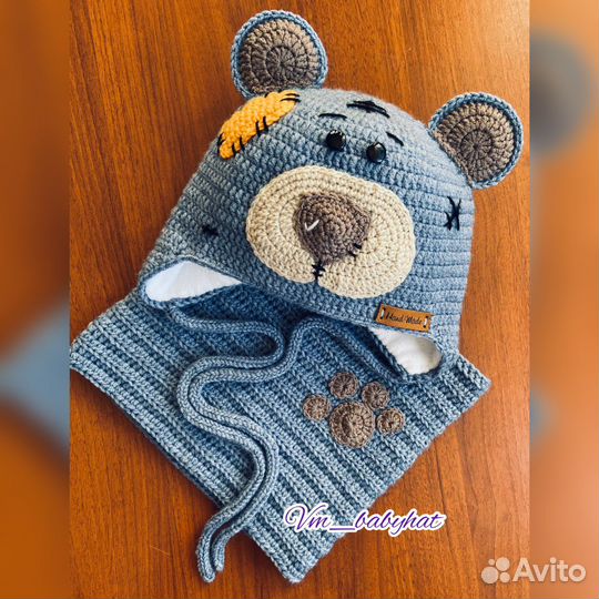 Шапка+снуд ручная работа