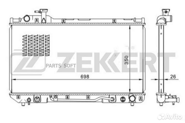 Zekkert MK-1558 Радиатор охлаждения двигателя Toyo