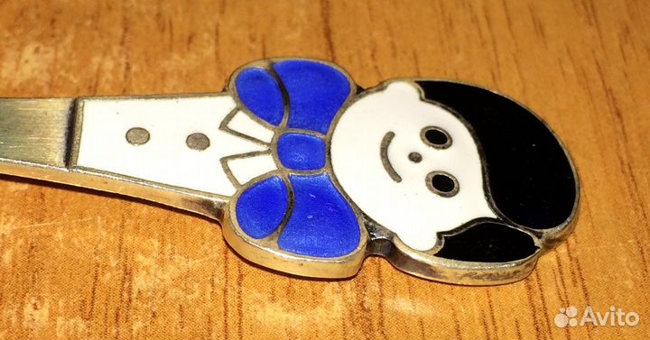 Серебряная детская ложка. Мальчик. 925 проба