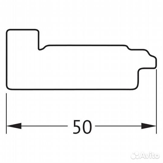 Зеркало Evoform Octagon 69x69 BY 7414 в багетной раме - Состаренное дерево 50 мм