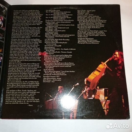 2LP.Harry Chapin – Greatest Stories - Live - 1976