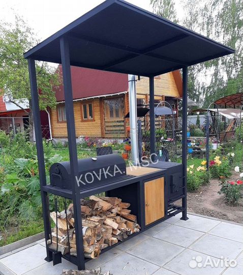 Мангал с крышей