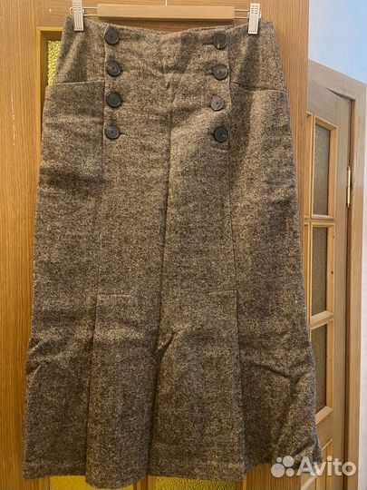 Прямая юбка миди Massimo Dutti