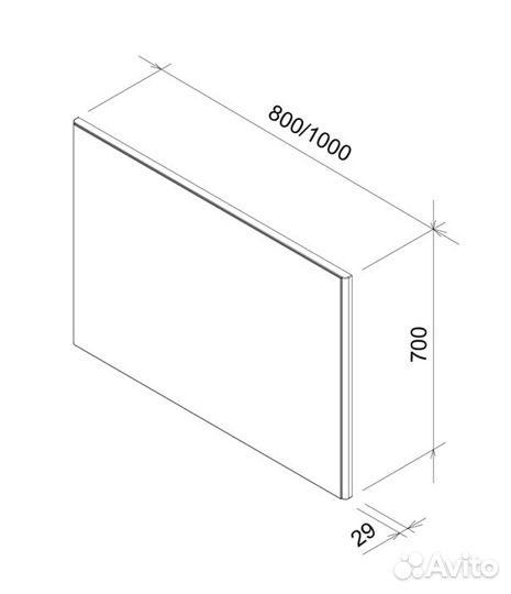 Зеркало Ravak Ring 1000 Артикул X000000777