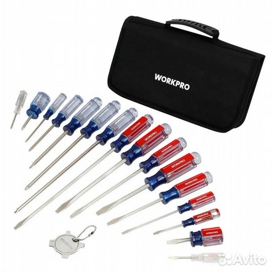 Набор отвёрток WorkPro 17 шт. в фирм. сумке, новый