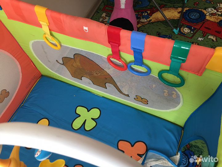 Манеж кровать домик складной