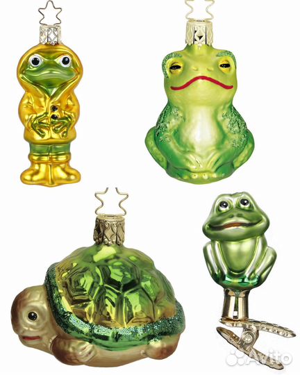 Стеклянные ёлочные игрушки мини