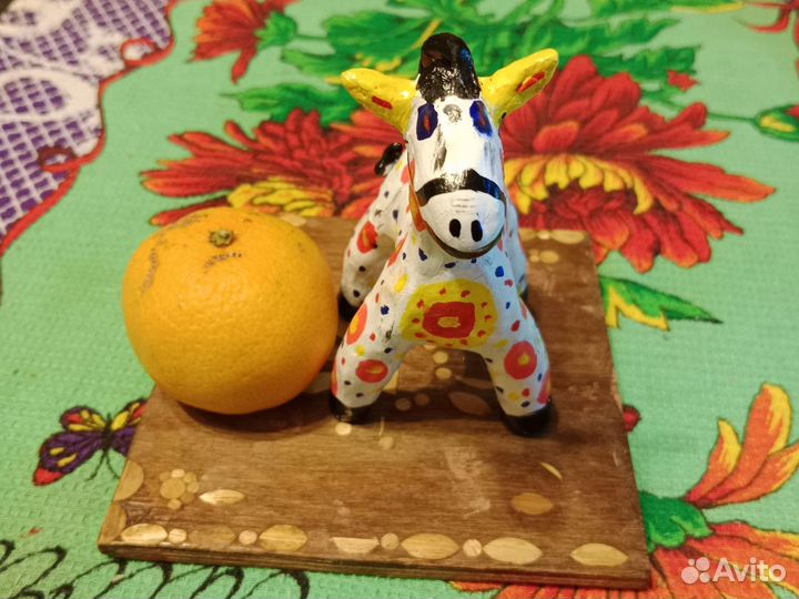 Конь из глиныручная работа