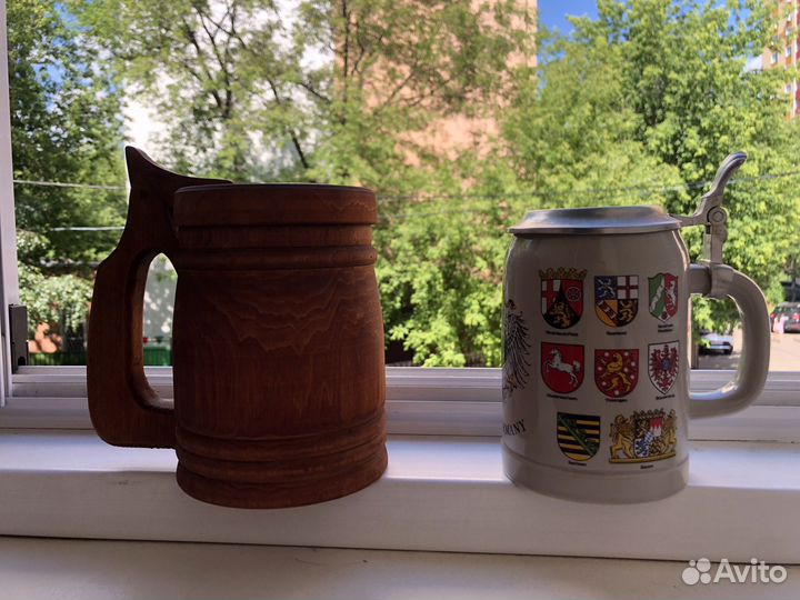 Кружка пивная с крышкой