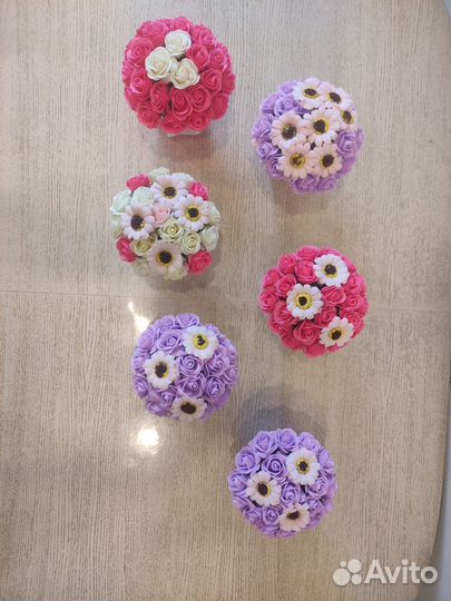 Букет из мыльных роз