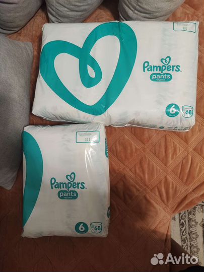 Подгузники трусики pampers 6